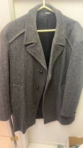 lot 234 image: Lot of 2 Mens Wool Blend Overcoats