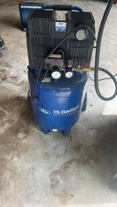lot 255 image: Ford 15 Gallon Air Compressor Silent Series with Reel and Hose