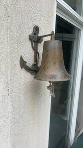 lot 342 image: Decorative Outdoor Nautical-Themed Wall Bell