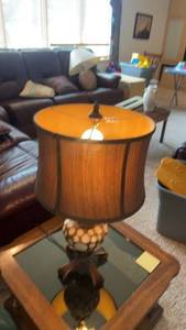 lot 424 image: Unique Table Lamp with Polka Dot Base Design