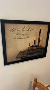 lot 442 image: Framed Inspirational Wall Art with Quote