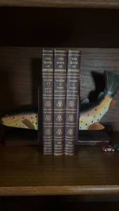 lot 499 image: Set of 3 The Book of Knowledge Volumes With Fish Bookends