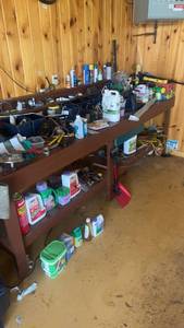 lot 544 image: Assorted Workshop Tools and Cleaning Supplies Collection