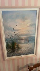 lot 570 image: Signed Seascape Painting by L. Florens