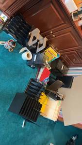 lot 593 image: Assorted Office Organizer Supplies with Files and Clipboards