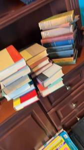 lot 595 image: Collection of Vintage Hardbound Books in Various Genres