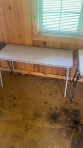 lot 629 image: Set of 2 Durable Folding Tables