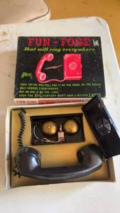 lot 641 image: Vintage Fun Fone Prank Device with Original Box