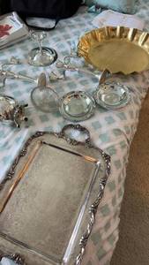 lot 675 image: Collection of Silver-Plated Tableware and Serving Pieces