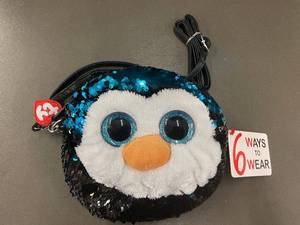 lot 28 image: Ty Sequin Penguin Mini Bag with 6 Ways to Wear