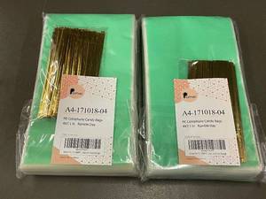 lot 36 image: Set of 400 Promei PE Cellophane Candy Bags 4x7.1 in - Green