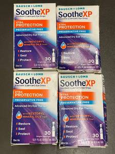 lot 52 image: Bausch  Lomb Soothe XP Extra Protection Emollient Eye Drops - 4 Packs