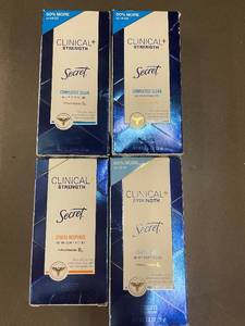 lot 53 image: Lot of 4 Secret Clinical Strength 48 HR Antiperspirant Deodorants