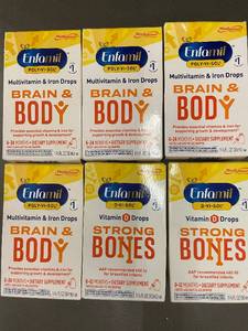 lot 55 image: Collection of Enfamil Poly-Vi-Sol Vitamin Drops for Infants