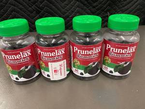 lot 56 image: Set of 4 Prunelax Ciruelax Gummies Dietary Supplements