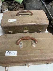 lot 13 image: Vintage tackle boxes  (2)