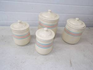 lot 62 image: 4 McCoy Canister Set