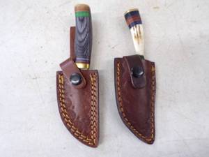 lot 73 image: Stag Horn Knife and Wood Handle Knife