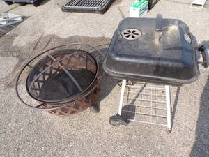 lot 104 image: Charcoal Grill and Campfire Ring