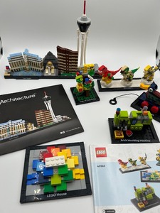lot 202 image: LEGO Architecture Las Vegas Set and Assorted LEGO Brick Models