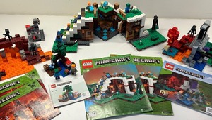 lot 207 image: Collection of 4 LEGO Minecraft Sets with Instruction Manuals