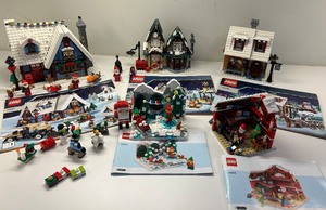 lot 212 image: LEGO Set of 5 Holiday-Themed Village Scenes with Figures
