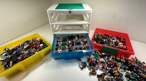 lot 227 image: Assorted LEGO Bricks, Minifigures, and Organizer Set
