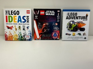 lot 233 image: Set of 3 LEGO Books Featuring Ideas, Star Wars, and Adventure Themes