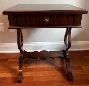 lot 16 image: Century Mahogany Side Table with Elegant Design
