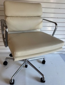 lot 104 image: Adjustable Office Chair with Chrome Finish