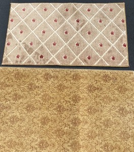 lot 140 image: Set of 2 Decorative Area Rugs with Floral and Geometric Patterns