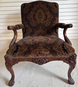 lot 145 image: Ralph Lauren Ornate Armchair with Empire La Scalamandre Velvet