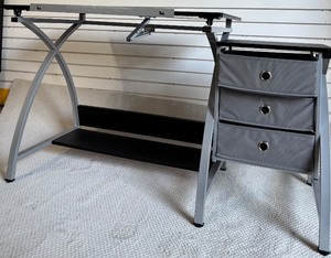 lot 146 image: Studio Designs Crafting Table with Adjustable Top and Storage Drawers