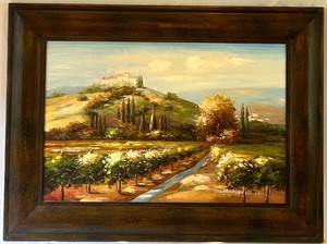 lot 22 image: Framed Landscape Painting on Canvas
