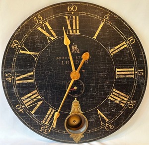 lot 45 image: Large Vintage-Style Wall Clock by Timeworks