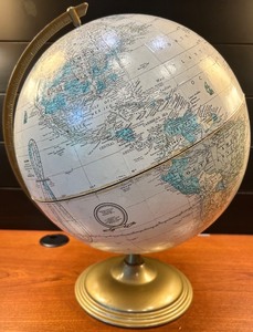 lot 51 image: Vintage Replogle Globe with Brass Stand