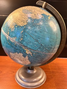 lot 52 image: Spinning Globe with Metal Base