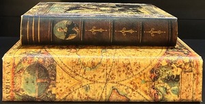 lot 53 image: Vintage Atlas Major Books with Hidden Compartment Box