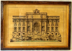 lot 56 image: Framed Print of Fontana di Trevi Roma James Company
