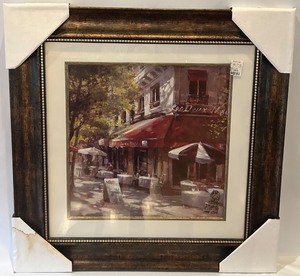 lot 58 image: Framed Artwork of Parisian Street Scene