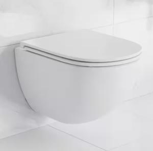 Swiss Madison St. Tropez Wall Hung Round Toilet Bowl Only 0.8/1.28 GPF Dual Flush in White