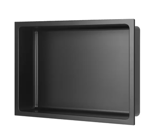 lot 8 image: AKDY 16 in. W x 12 in. H x 4 in. D 18-Gauge Stainless Steel Bathroom Shower Wall Niche in Matte Black
