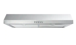 lot 32 image: Vissani Caprelo 30 in. 320 CFM Convertible Under Cabinet Range Hood in Stainless Steel with LED Lighting and Charcoal Filter