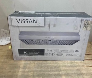 lot 37 image: Vissani Sarela 30 in. W x 7 in. H 500CFM Convertible Under Cabinet Range Hood in Stainless Steel with LED Lights and Filter