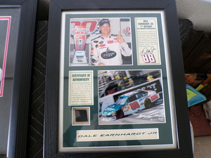 lot 81 image: 4 - Collector Dale Earnhardt and Dale Earnhardt Jr. Wall Art