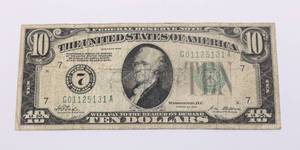 lot 16 image: 1928 $10 Bill - US Currency