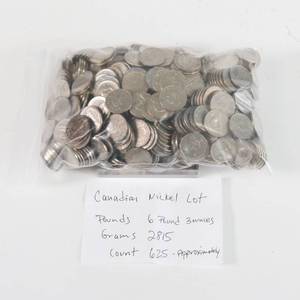 lot 13 image: Canadian Nickel Lot - 2815 Grams