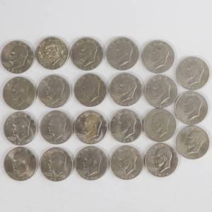 lot 23 image: Eisenhower Dollar Lot of 23 (Ikes)