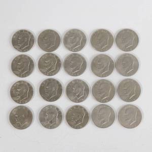lot 20 image: Eisenhower Dollar Lot of 20 (Ikes)