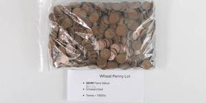 lot 11 image: Wheat Penny Lot - Unsearched $10 Face